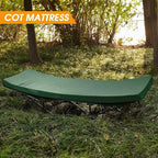 CYMULA Camping Cot Mattress 2in Memory Foam Sleeping Pad,Soft Warm Non-Slip Camping Mattress Topper with Retaining for Adults,Portable Roll up Pad for Travel(75 x30)（only Mattress）