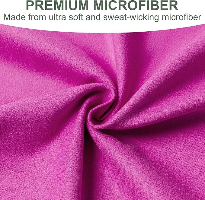 Aegero Camping Towel,2 Pack Microfiber Travel Sports Towel,Quick Dry-Super Absorbent-Ultra Compact-Ultra Soft-Lightweight.Suitable for Gym,Yoga,Trip,Beach,Shower,Backpacking,Pool(Pink)
