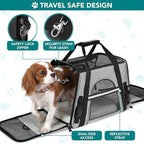 PetAmi Airline Approved Pet Carrier for Cats & Small Dogs, Soft Sided TSA Travel Carrier Bag with Sherpa Bed, Breathable Mesh Ventilation, Collapsible Bowl, Fits Under Seat, Up to 18 lbs, Small Gray