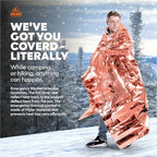 Emergency Blankets Mylar Thermal Blanket (4 Pack) of Gigantic Space Blanket 82 * 52 in. Survival Blankets Heavy Duty Camping Gear,First Aid, Silver+Orange