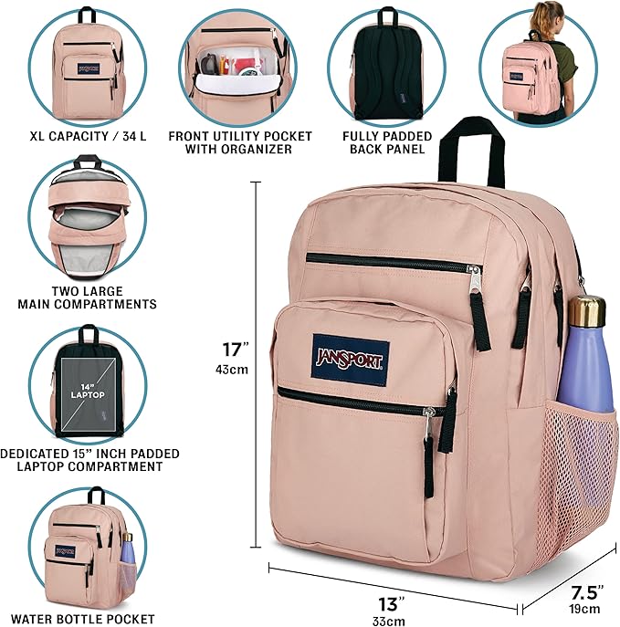 JanSport Laptop Backpack - Computer Bag with 2 Compartments, Ergonomic Shoulder Straps, 15” Laptop Sleeve, Haul Handle - Book Rucksack - Galaxy