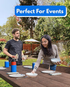 PartyPrints 1000 Pack Cerulean Blank Can Cooler Sleeves, Customizable Bulk Can Coolers, Extra-Thick Collapsible Drink Insulator Sleeve, Beer Can Coolers for Party Beverages