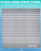 2 Pack Giant Huge Thin Boho Throw Blanket Turkish Beach Blanket Towel Jumbo Extra Large XL XXL Big Oversized Outdoor Picnic Accessories Travel Essentials Camping Gears Must Haves Yard Yoga Mat Grey