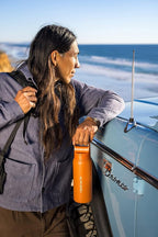 LifeStraw Go Series — Insulated Stainless Steel Water Filter Bottle for Travel and Everyday Use Removes Bacteria, Parasites and Microplastics, Improves Taste, 24oz Kyoto Orange