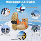 Ice Cleats Snow Traction Cleats for Walking on Snow and Ice Mid-Sole Non-Slip Crampon with Adjustable Straps 7 Tungsten Studs for Secure Grip Anti Slip Crampons for Walking Jogging Hiking