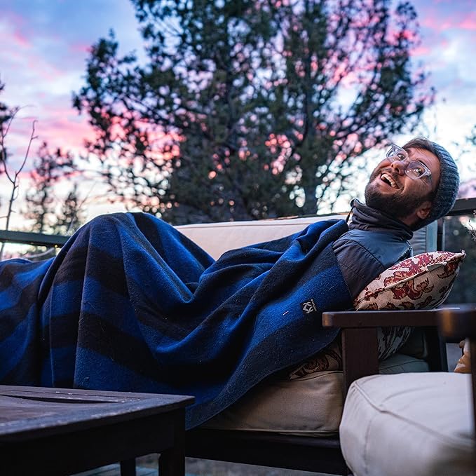 Arcturus Plaid Wool Blankets - 4.5lbs Warm, Heavy, Washable, Large | Great for Camping, Outdoors, Sporting Events, or Home