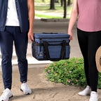 OPUX Cooler Bag, 60 Cans Insulated Soft Collapsible Portable Cooler, Soft Sided Leakproof Cooler for Beach Camping with Shoulder Strap, Ice Chest for Travel Road Trip Picnic, Navy Blue