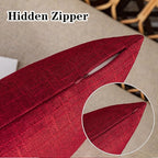Kevin Textile Pack of 2 Outdoor Waterproof Throw Pillow Covers Decorative Square Outdoor Checkered Pillows Cushion Case Patio Pillows for Couch 12x20 inches 30x50 cm Red