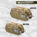 PAVILIA Extra Large Tactical Toiletry Bag for Men, Travel Hygiene Bag, Military Gear Dopp Kit, Molle Accessories Pouch, Shaving Grooming Essentials Gym Bathroom Shower Toiletries Tool EDC, Camo XL