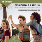 Camp Kitchen Cooking Utensil Set Travel Organizer Grill Accessories Portable Compact Gear for Backpacking BBQ Camping Hiking Travel Cookware Kit Water Resistant Case