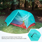Backpacking 2 Person Ultralight Tent – Freestanding, 3-Season, Waterproof, Double Doors – Horizon Lite 2 – Seafoam Blue