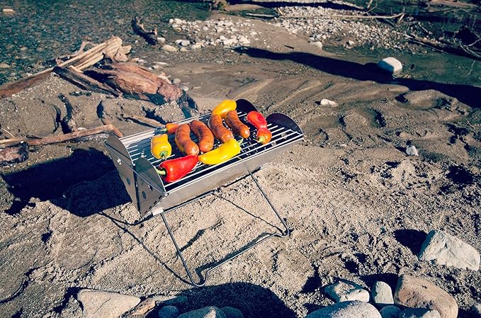 UCO Flatpack Portable Stainless Steel Grill and Fire Pit