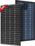 JJN Bifacial 200 Watt Solar Panel, 16BB N-Type 200W 12V 25% High Efficiency 200W Solar Panels, Monocrystalline Solar Module for RV Home Farm Trailer Camper Marine Off-Grid Solar System