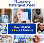 Earth Breeze Laundry Detergent Sheets Fragrance-Free - 180 Loads Eco Liquidless Soap - Travel-Friendly for Hot & Cold Cycles, Tackles Tough Stains & Odors - Gentle on Sensitive Skin, 90 Ct (3 Pack)