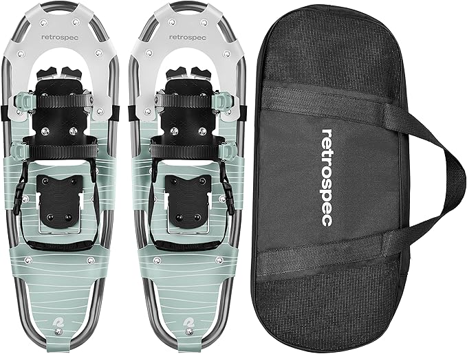 Retrospec Drifter Snowshoe for Men & Women - Aluminum Frames & a Double-Rachet Binding System - Lightweight All Terrain Snow Shoes