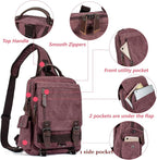 Leaper Retro Crossbody Bag Sling Bag Canvas Messenger Bag for Men Women Shoulder Bag Crossbody Handbags Satchel Travel Bag