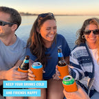 Blank Beer Can Coolers Sleeves (14-Pack) Soft Insulated Beer Can Cooler Sleeves - HTV Friendly Plain Can Sleeves for Beer Cans & Bottles - Blanks for Vinyl Projects Wedding Favors & Gifts (Orange)
