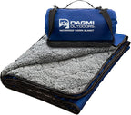 Sherpa Waterproof Outdoor Blanket. Large Sherpa Camping & Stadium Blanket for Cold Weather. Perfect for Picnic, Sports, Concerts, Outdoors, Boat. Windproof, Extra Warm, Machine Washable.