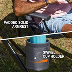 Oversized Folding Camping Chairs for Adults Heavy Duty, Support 500lbs Big and Tall High Back Camping Chairs for Heavy People Padded Lawn Chairs Camp Chairs for Patio,Beach,Camp,Lawn,Outdoor