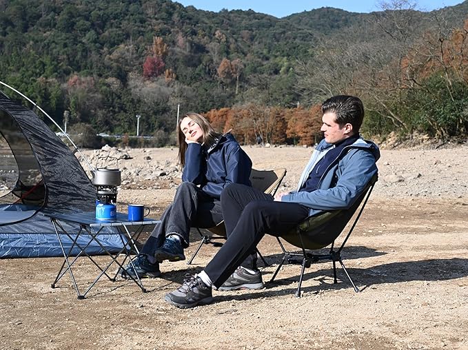 MARCHWAY Lightweight Folding Camping Chair, Portable Foldable Compact for Outdoor Camp, Travel, Beach, Picnic, Festival, Hiking, Backpacking, Supports 330Lbs (Green)