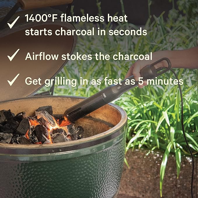 Looftlighter Pro - Electric Charcoal Starter & Fire Lighter with HyperBoost, Superheated Air Technology, 1400°F in 60 Seconds, for BBQ Grills, Smokers & Fireplaces