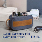 Vorspack Toiletry Bag for Men - Water Resistant Travel Bag for Toiletries, Lightweight Hygiene Bag for Bathroom, Travel Essentials, Gifts - Blue (Pack of 2)