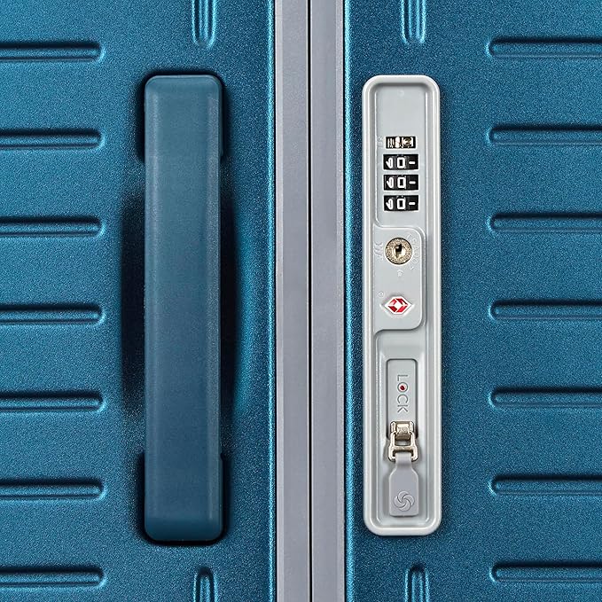 Framelock Max 21” Carry-On Hardshell Zipperless Luggage - Highly Secure Integrated Eazylock™ Mechanism - RightHeight™ Adjustable Handle System - 360° Spinner Wheels - Airline Approved - Emerald Teal