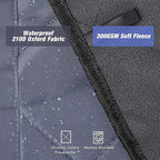 REDCAMP Large Waterproof Stadium Blanket for Outdoor Sports, Soft Warm Fleece Camping Blanket Windproof for Cold Weather, 79"x 59"Grey