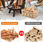 5 lbs Fatwood Fire Starter Sticks, 100% Natural Kindling Firewood Firestarter for Stoves, Pine Wood for Fireplaces, Campfires, Bonfires, Grill