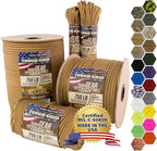 TOUGH-GRID Paracord Rope 750 lbs Nylon Parachute Cord, Made in USA Survival Kit, Outdoor Adventures, Camping, Tactical Gear & Emergency Supplies, Military Type IV Mil-Spec