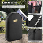 Camping Accessories Kitchen Cooking Utensils Set - Portable Outdoor Camp Cookware Set, Silicone Camper Essentials Gear Must Have Supplies for Travel RV BBQ Grill Picnic Hiking