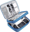 SELLYFELLY Electronic Bag Travel Cable Accessories Bag Waterproof Double Layer Electronics Organizer Portable Storage Case for Cable, Cord, Charger, Phone, Adapter, Power Bank, Kindle, Hard Drives