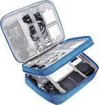 SELLYFELLY Electronic Bag Travel Cable Accessories Bag Waterproof Double Layer Electronics Organizer Portable Storage Case for Cable, Cord, Charger, Phone, Adapter, Power Bank, Kindle, Hard Drives