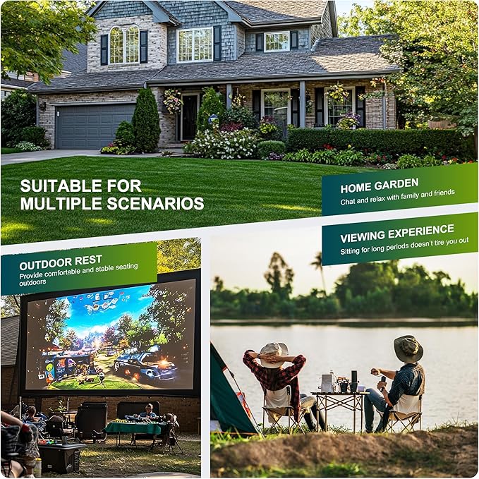 ALPHA CAMP Oversized Folding Camping Chairs High Backrest Reclining Director Heavy Duty Lawn Chairs for Adults Support 300 LBS Fishing Chairs with Large Side Table Cup Holders for Outdoor Fishing