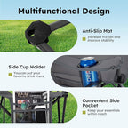 ALPHA CAMP Camping Chair 2 Pack Portable Chair with 3-Can Cooler Folding Chair with Side Pocket and Cup Holder, Collapsible for Camping, Tailgates, Beach, Fishing and Sports,2PC