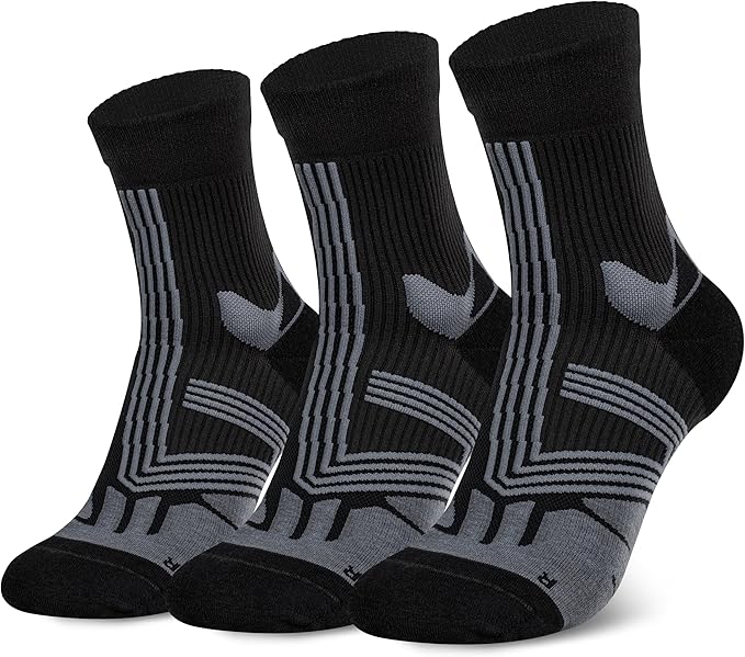 Hylaea Quarter Athletic Running Socks No Blister, Cushion Moisture Wicking Socks for Cycling Sport