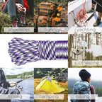 TECEUM 5/32" Paracord Rope 1000 – 1000ft / 200ft / 100ft / 50ft – Tactical Parachute Cord 4mm – 45+ Colors – Nylon String for Survival & Camping Gear – Stripe Cord for Survival – Utility Rope