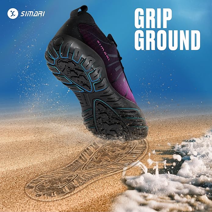 SIMARI Water Shoes for Women Men - Barefoot Quick-Dry Aqua Socks | Lightweight Swim Shoes for Surfing, Swimming, Beach Sports, Kayaking, Diving | Non-Slip Design