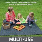 Drymate Tent Carpet Mat, Protective Waterproof Liner Keeps You Warm & Dry, Camping Floor Rug Accessory (60" x 74"), Durable, Lightweight, Soft & Comfortable, Trimmable Material (USA Made) (Charcoal)