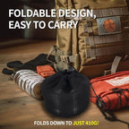 Portable Camping Stove with 3 Fire Starters – Stainless Steel Wood Burning Mini Camp Stove, Foldable with Carry Bag, for Backpacking, Hiking, Traveling, Emergency, Outdoor BBQ, and Picnic