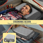 TREKOLOGY Premium Inflatable Camping Pillow with Removable Foam-Padded Case – Noise-Reducing, Ergonomic Design for Outdoor, Backpacking, and Air Travel ALUFT Pro