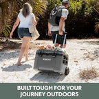 Igloo Trailmate 52Qt Wheeled Cooler, Insulated Hard Shell Ice Chest, Modern Blue