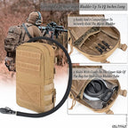 Tactical Small MOLLE Hydration Pack Outdoor Water Bladder Carrier Pack for Vest Backpack
