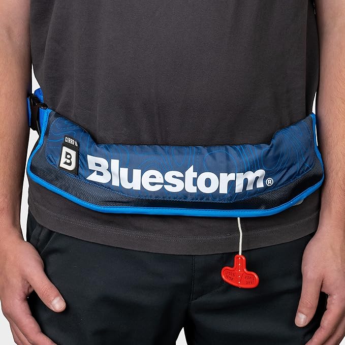 BLUESTORM Cirro 16 Manual Inflatable Belt Pack for Adults | US Coast Guard (USCG) Approved Life Jacket Waist Belt PFD for SUP Paddleboarding, Fishing & Kayaking