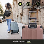 Kenneth Cole REACTION Out of Bounds Lightweight Hardshell 4-Wheel Spinner Luggage, Rose Gold, 2-Piece Set (20" & 28")