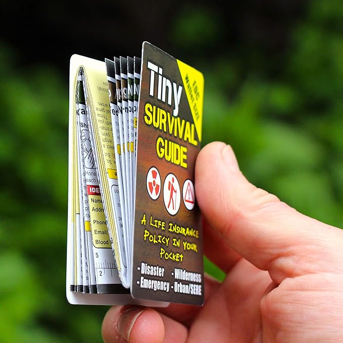 The Ultimate Survive Anything Tiny Survival Guide for Emergency Disaster Micro Guide First Aid Survival Pocket Handbook Easily Fits in Wallet Glove Box Pouch