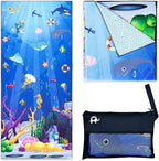 Elite Trend Microfiber Beach Towel for Adults with Bag - Extra Large 78x35 inch Lightweight Sand Free Quick Dry Towel for Travel, Swimming, Yoga, Camping (Sea Animal)