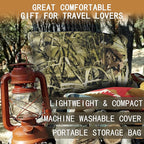 Camping Pillow Shredded Memory Foam Travel Pillows for Sleeping Compressible Lightweight Camp Pillow Washable Backpacking Pillow for Camping & Hiking Firm Supportive Small Pillow for Travel