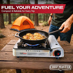 Grill Boss Dual Fuel Portable Stove, Dual Fuel Butane & Propane Stoves, 12K BTU Butane Camp Stove & Propane Portable Camping Stoves for Emergencies, Outdoor BBQ, Cooking, Hikings & Backpacking - 90057