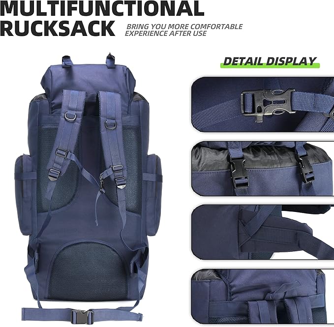 King'sGuard 100L Camping Hiking Backpack Molle Rucksack Military Camping Backpacking Daypack